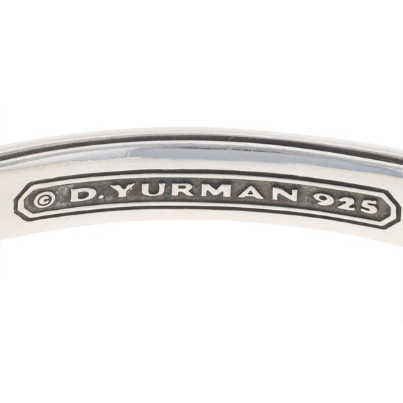 David Yurman Pyramid 7mm cuff Cuff Bracelet 6 1/2" - Sterling Silver 925 - Picture 6 of 7